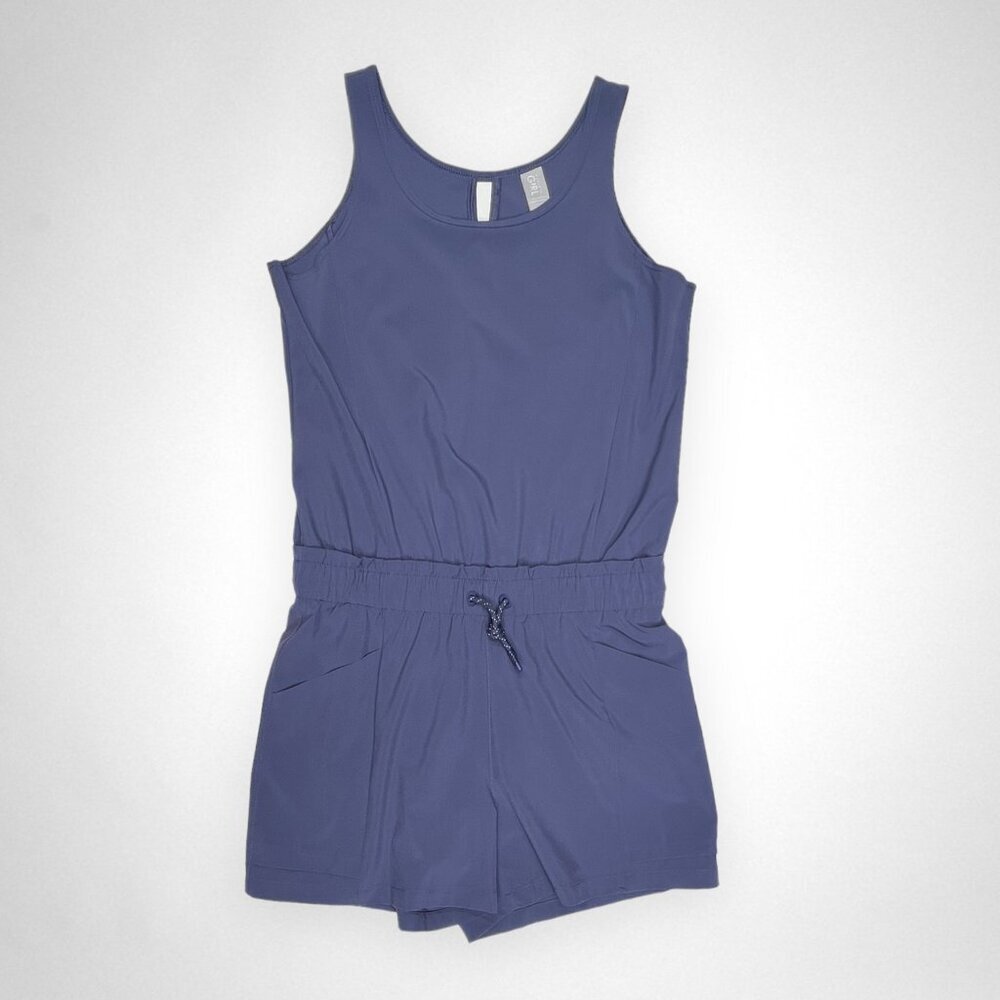 ATHLETA Girl's XL Blue Sleeveless Romper Summer Casual